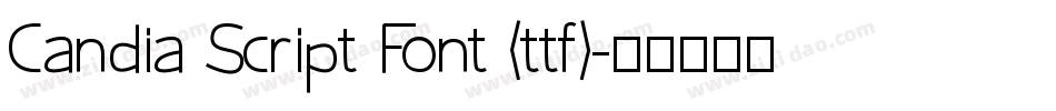 Candia Script Font (ttf)字体转换